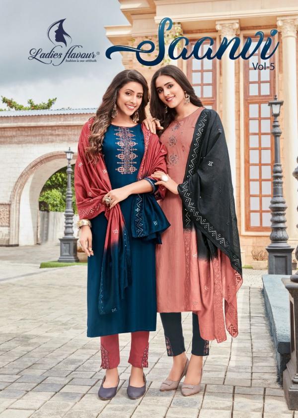 Ladies Flavour Saanvi 5 Festive Wear Ready Made Collection